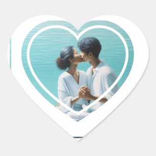 Personalisiertes Foto Herz Herz-Aufkleber