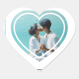 Personalisiertes Foto Herz Herz-Aufkleber