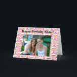 Personalisiertes Foto Herzlichen Glückwunsch zum G Karte<br><div class="desc">Personalisiertes Foto Herzlichen Glückwunsch zum Geburtstag meiner Schwester-Karte</div>