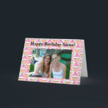 Personalisiertes Foto Herzlichen Glückwunsch zum G Karte<br><div class="desc">Personalisiertes Foto Herzlichen Glückwunsch zum Geburtstag meiner Schwester-Karte</div>