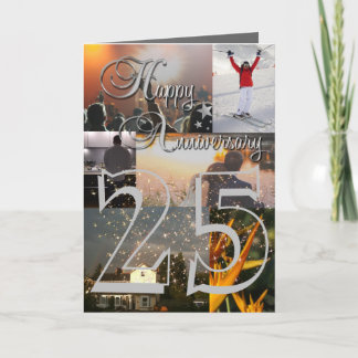 Personalisiertes Foto Hochladen 25 Jahre alt Karte