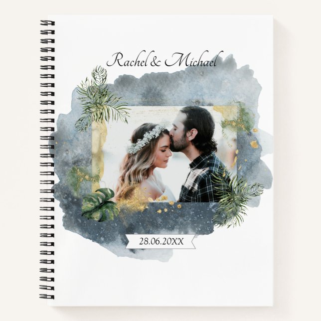 Personalisiertes Foto Hochzeit Notizbuch (Vorderseite)