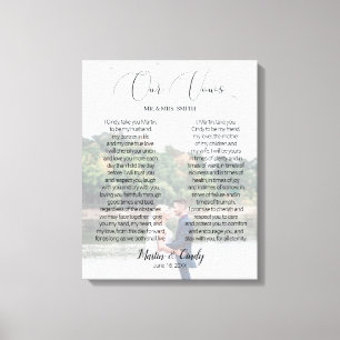 Personalisiertes Foto Hochzeit & Vows Canvas druck Leinwanddruck