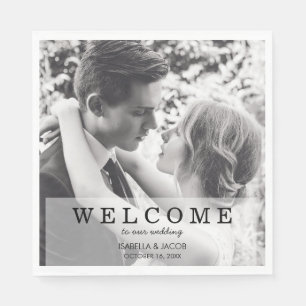 Personalisiertes Foto Hochzeitsfeier Napkin Serviette