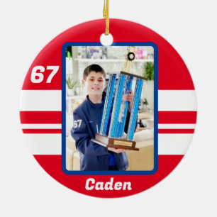 Personalisiertes Foto Hockey Ornament