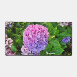Personalisiertes Foto-Hortensie für Blumenliebhabe Schreibtischunterlage