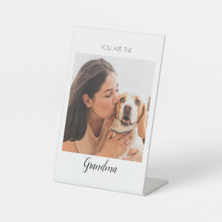 Personalisiertes Foto Hunde Oma Mutter Sockelschild