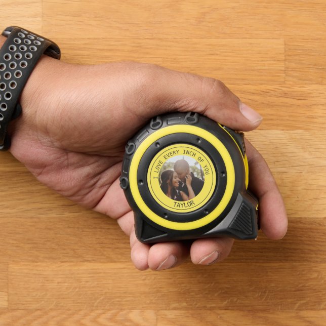 Personalisiertes Foto I Liebe jeden Zentimeter von Maßband (Zuhause)