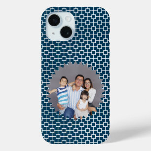 Personalisiertes Foto im Hintergrund mit blauer Ge Case-Mate iPhone Hülle