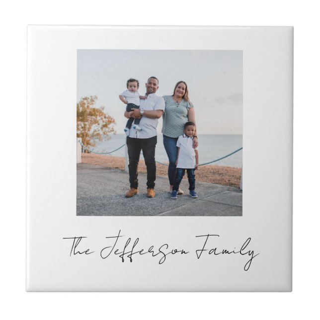 Personalisiertes Foto im Instagram-Stil mit Text Fliese (Vorderseite)