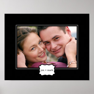 Personalisiertes Foto im klassischen Stil - Schwar Poster