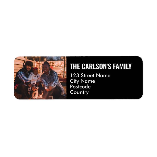 Personalisiertes Foto in Schwarzweißrahmen mit Tex (Vorne)