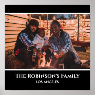 Personalisiertes Foto in Schwarzweißrahmen mit Tex Poster