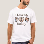 Personalisiertes Foto in Textform T-Shirt<br><div class="desc">Fügen Sie Ihr eigenes Bild hinzu und bearbeiten Sie Schriftart und Herzfarbe.</div>