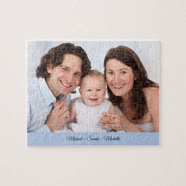 Personalisiertes Foto Individuelle Name Jigsaw Puz Puzzle (Horizontal)