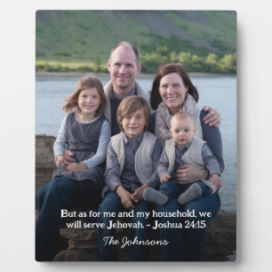 Personalisiertes Foto Joshua 24:15 Fotoplatte