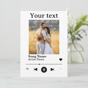 Personalisiertes Foto Jubiläum Song Feiertagskarte