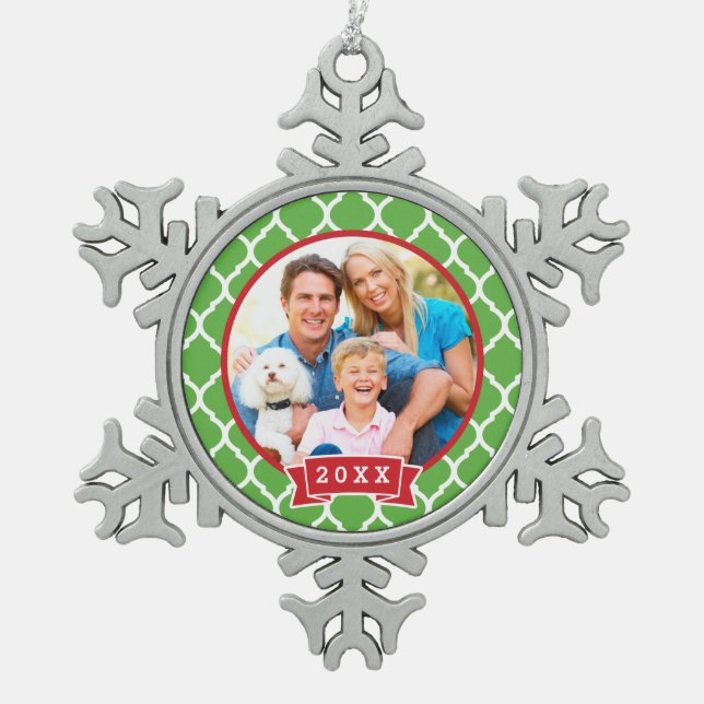 Personalisiertes Foto Keepake Ornament (Vorderseite)