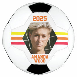 Personalisiertes Foto Keepake Regenbogenstreifen Fußball
