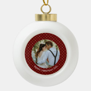 Personalisiertes Foto Keramik Ball Weihnachtsfeier Keramik Kugel-Ornament