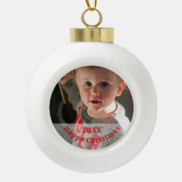 Personalisiertes Foto Keramik Kugel-Ornament