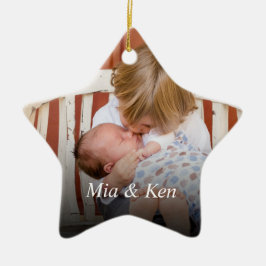 Personalisiertes Foto Keramik Ornament