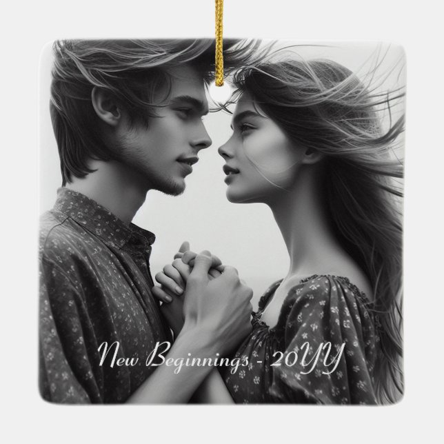 Personalisiertes Foto Keramikornament (Rückseite)