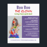 Personalisiertes Foto, Kinderunterhalter, Clown Flyer<br><div class="desc">Personalisierte Fotografie,  Kinderunterhaltungselektronik,  Clown-Werbe-Flyer vom Business Card Store.</div>