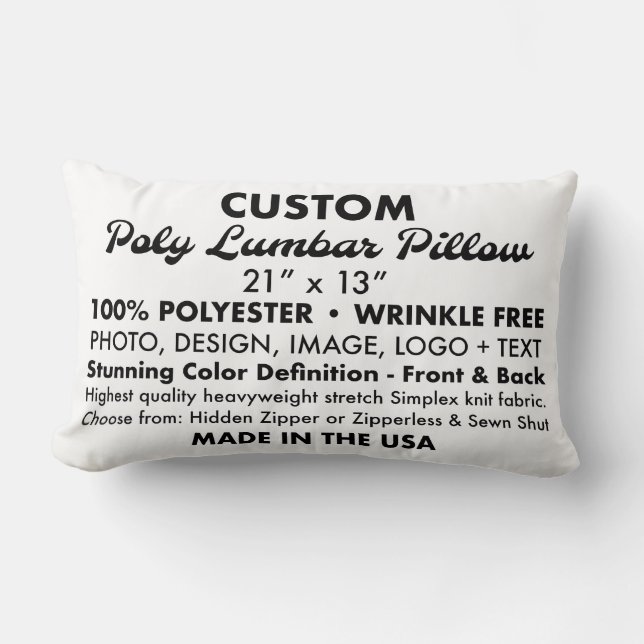 Personalisiertes  Foto-Kissen mit Zipper Lendenkissen (Vorderseite)