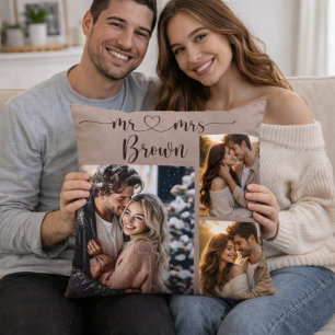 Personalisiertes Foto-Kissen 'Mr & Mrs' Kissen
