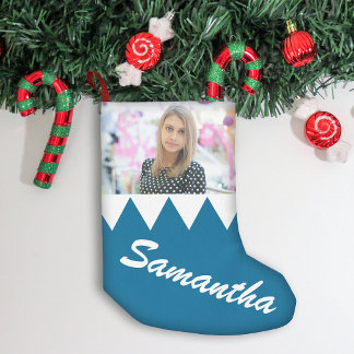 Personalisiertes Foto Kleiner Weihnachtsstrumpf