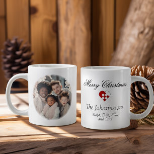 Personalisiertes Foto Kleines Weihnachten Herzstüc Jumbo-Tasse