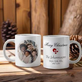Personalisiertes Foto Kleines Weihnachten Herzstüc Jumbo-Tasse