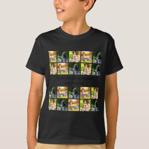 Personalisiertes Foto-Kollage- und Text-T-Shirt T-Shirt