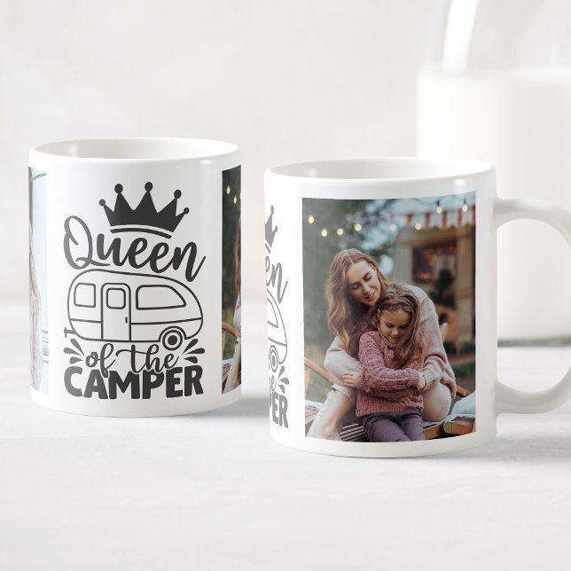 Personalisiertes Foto Königin des Camper-Preises Kaffeetasse (Von Creator hochgeladen)