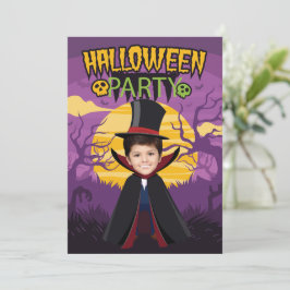 Personalisiertes Foto Kostüm Party Halloween Kinde Einladung