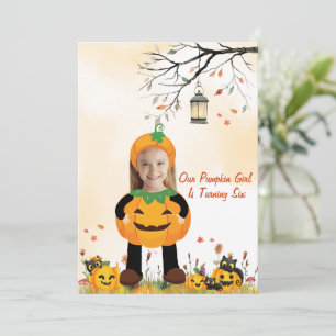 Personalisiertes Foto Kostüm Pumpkin Party Kinder Einladung