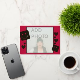 Personalisiertes Foto Lächelt Gold Foil Card