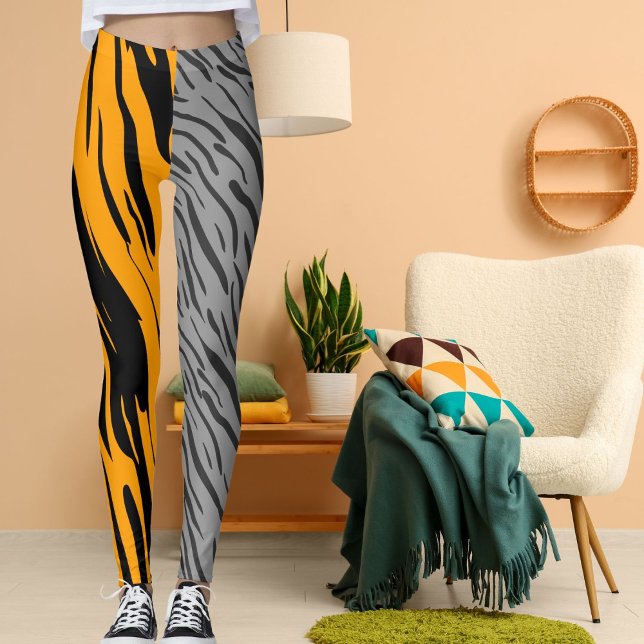 Personalisiertes Foto Leopard Wildkatzen Tier Leggings (Von Creator hochgeladen)