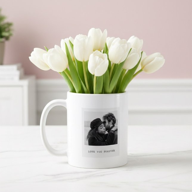 Personalisiertes Foto – Lieb Dich Für Immer Indivi Kaffeetasse (Von Creator hochgeladen)