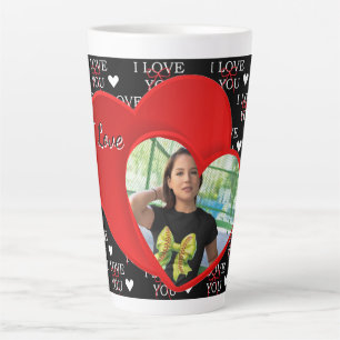 Personalisiertes Foto Lieb dich Milchtasse