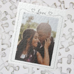 Personalisiertes Foto Liebe Herztypografie Puzzle<br><div class="desc">Machen Sie ein Personalisiertes Foto Keepake Puzzle aus Ricaso - fügen Sie Ihr eigenes Foto hinzu - ein atemberaubender Liebe Herz-Typografie Stil Rahmen umgeben Ihr Foto - wunderbare Keepake Geschenke</div>
