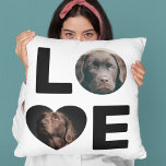 Personalisiertes Foto | LIEBE | Pet Throw Kissen<br><div class="desc">Bringen Sie Ihren wütenden Freund mit LIEBE zum Leben, das 2-Foto-Kissen, das sicher ein wenig Freude und Freude vermitteln wird. Dieses einzigartige Kissen erlaubt Ihnen, Ihr eigenes, individuelles Design mit zwei Ihrer Lieblings-Pup-Aufnahmen zu kreieren. Die Kissen zeichnen sich durch ihre hochwertige Bauweise und die lebendige, langlebige Bauweise aus und machen...</div>