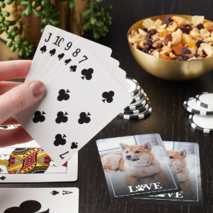 Personalisiertes Foto Liebe Pfote meines besten Fr Spielkarten