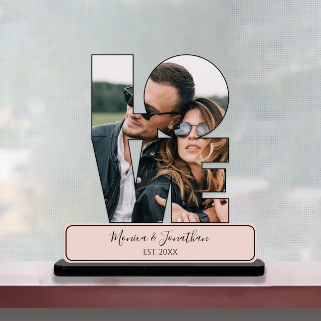Personalisiertes Foto Liebe Skulptur Cutout Freistehende Fotoskulptur (Personalized Couple Photo Love Sculpture Cutout)