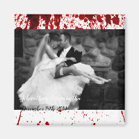 Personalisiertes Foto Magnet Blut Spritzer Vampire