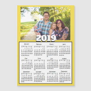 Personalisiertes Foto Magnet-Kalender 2019 Magnetkarte