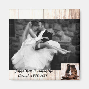 Personalisiertes Foto Magnet sticht Land rustikal