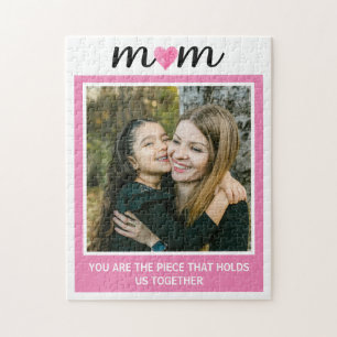 Personalisiertes Foto Mama Sie hält uns zusammen A Puzzle