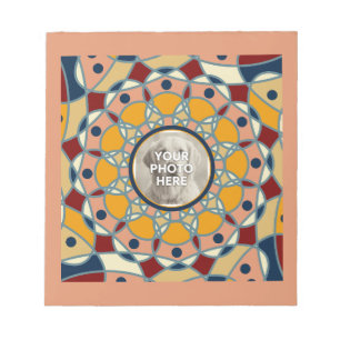 Personalisiertes Foto-Mandala-Design-Babyshirt Notizblock